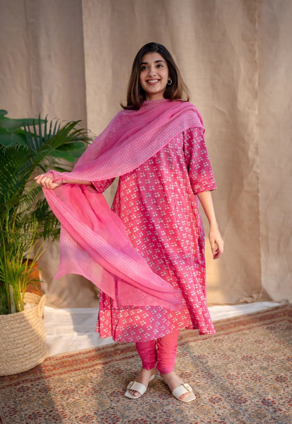 Eaira Dabu Slub Cotton Kali Kurta