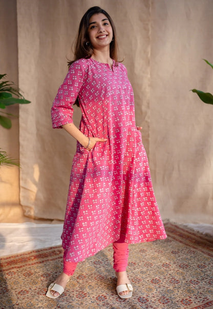Eaira Dabu Slub Cotton Kali Kurta