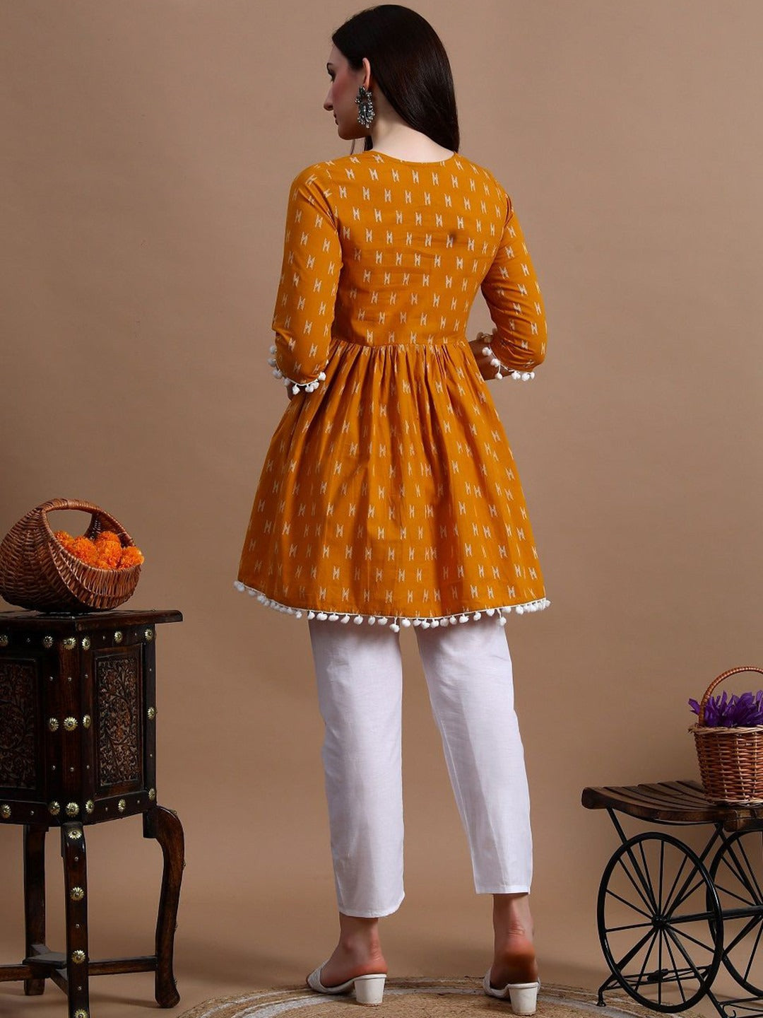 Women Abstract Printed A-Line Top